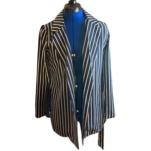 Have Womens Navy and White Striped Blazer
